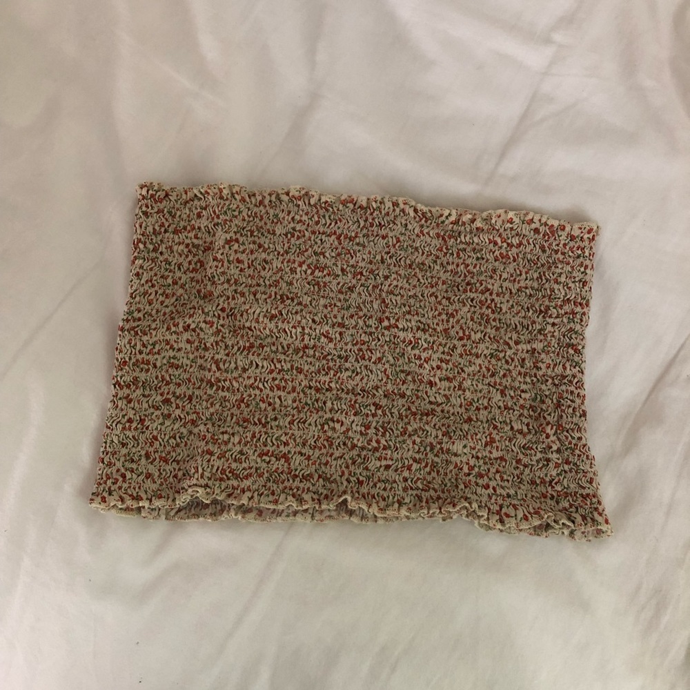brandy melville floral tube top